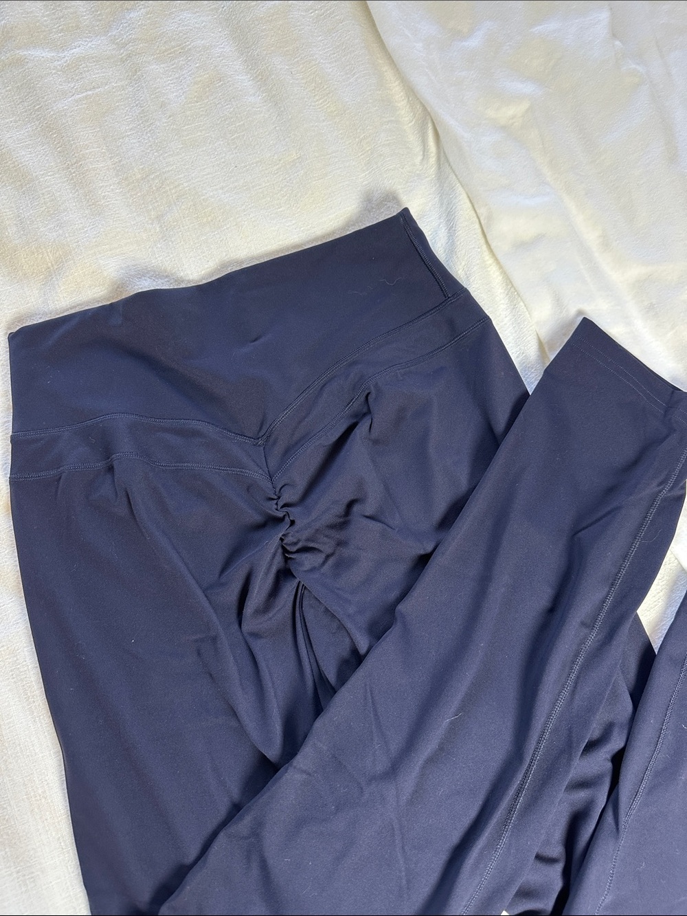 Whitney Simmons- Ruched High-Waist Leggings in Deep Navy
